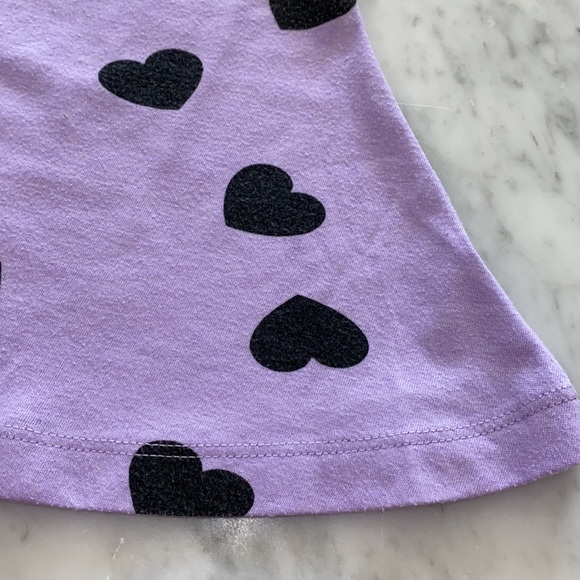 Little Mish Purple Heart Top Dress with Hearts - Picture 5 of 7